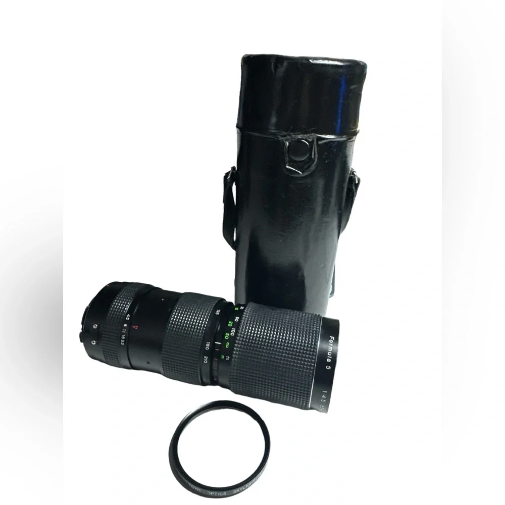 🔥 Formula 5 85-210mm f/4.5 55mm Japanese Lens SR Mount W/ Filter & Case 🔥